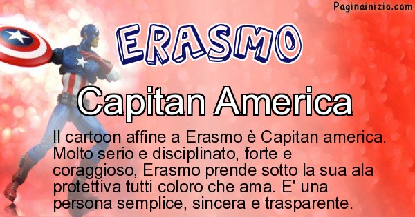 Erasmo - Personaggio dei cartoni associato a Erasmo