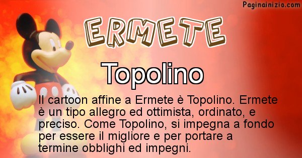 Ermete - Personaggio dei cartoni associato a Ermete