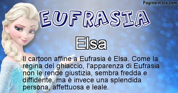 Eufrasia - Personaggio dei cartoni associato a Eufrasia
