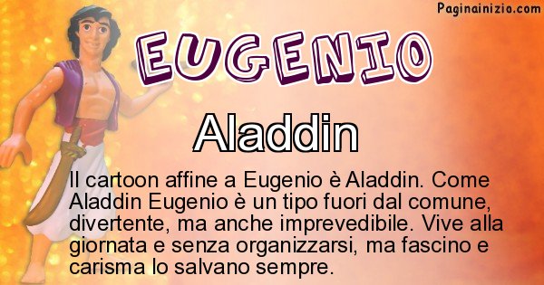 Eugenio - Personaggio dei cartoni associato a Eugenio