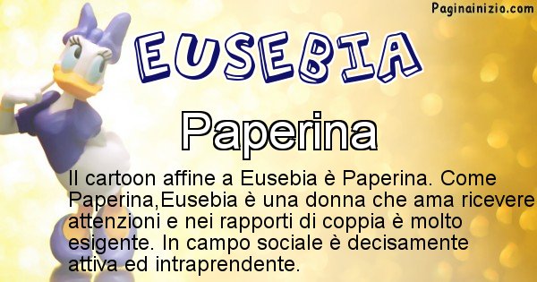 Eusebia - Personaggio dei cartoni associato a Eusebia