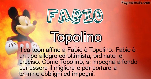 Fabio - Personaggio dei cartoni associato a Fabio