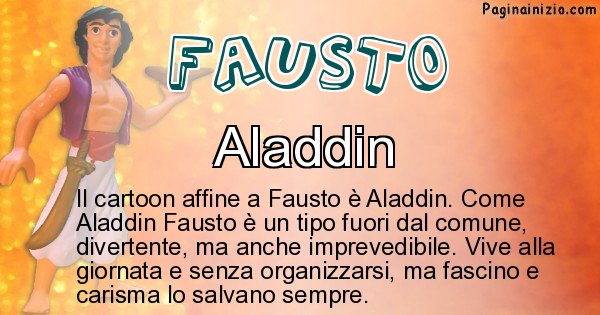 Fausto - Personaggio dei cartoni associato a Fausto