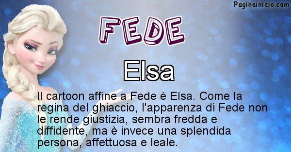 Fede - Personaggio dei cartoni associato a Fede