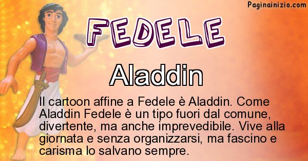 Fedele - Personaggio dei cartoni associato a Fedele