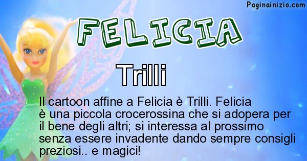 Felicia - Personaggio dei cartoni associato a Felicia