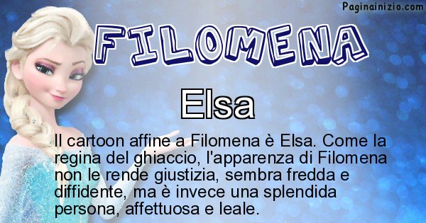 Filomena - Personaggio dei cartoni associato a Filomena