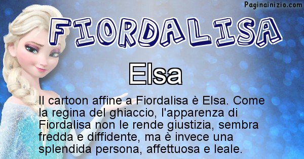 Fiordalisa - Personaggio dei cartoni associato a Fiordalisa