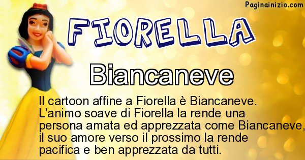 Fiorella - Personaggio dei cartoni associato a Fiorella