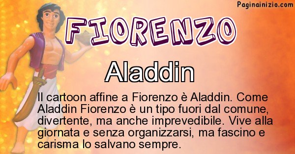Fiorenzo - Personaggio dei cartoni associato a Fiorenzo