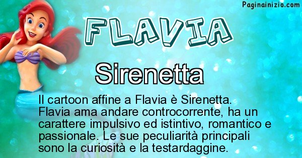Flavia - Personaggio dei cartoni associato a Flavia