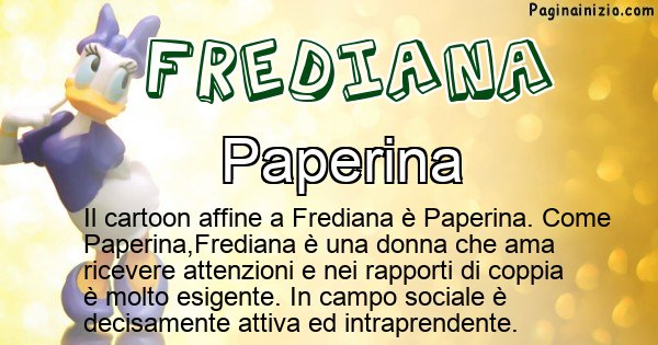 Frediana - Personaggio dei cartoni associato a Frediana