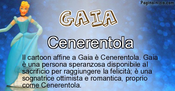 Gaia - Personaggio dei cartoni associato a Gaia