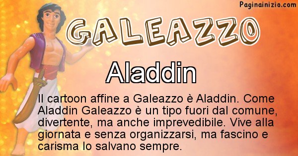 Galeazzo - Personaggio dei cartoni associato a Galeazzo