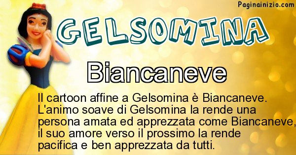 Gelsomina - Personaggio dei cartoni associato a Gelsomina