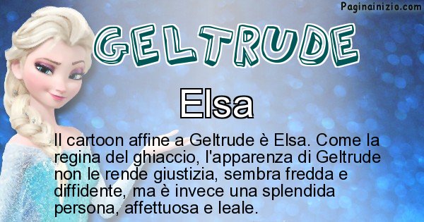 Geltrude - Personaggio dei cartoni associato a Geltrude