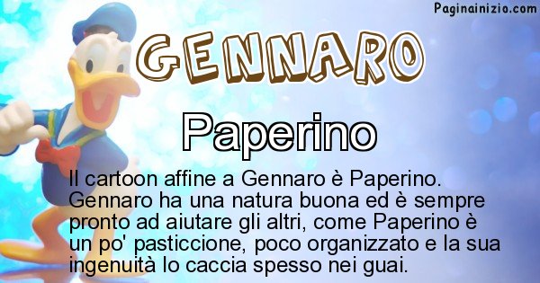 Gennaro - Personaggio dei cartoni associato a Gennaro