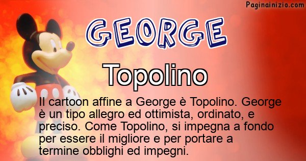 George - Personaggio dei cartoni associato a George