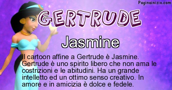 Gertrude - Personaggio dei cartoni associato a Gertrude