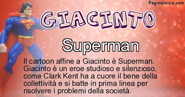Giacinto - Personaggio dei cartoni associato a Giacinto