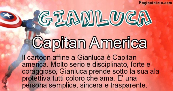 Gianluca - Personaggio dei cartoni associato a Gianluca