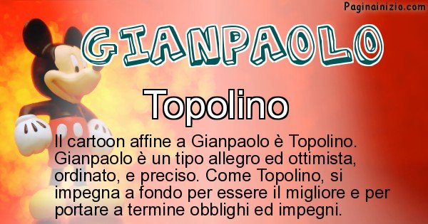 Gianpaolo - Personaggio dei cartoni associato a Gianpaolo