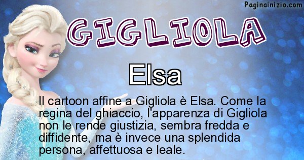 Gigliola - Personaggio dei cartoni associato a Gigliola