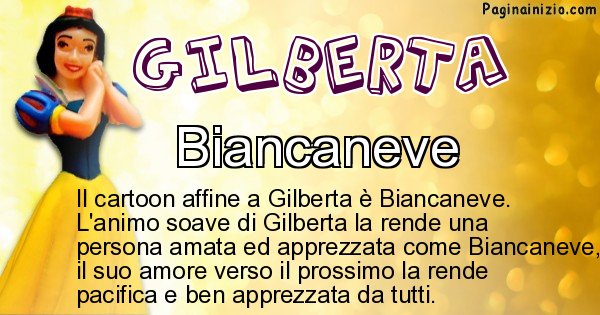 Gilberta - Personaggio dei cartoni associato a Gilberta