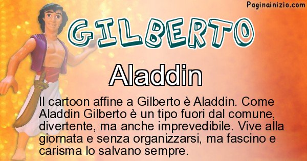 Gilberto - Personaggio dei cartoni associato a Gilberto