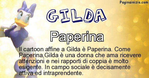 Gilda - Personaggio dei cartoni associato a Gilda