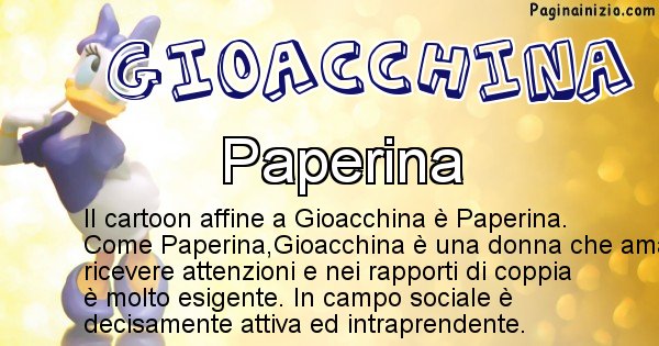 Gioacchina - Personaggio dei cartoni associato a Gioacchina