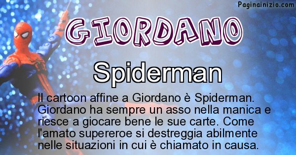 Giordano - Personaggio dei cartoni associato a Giordano