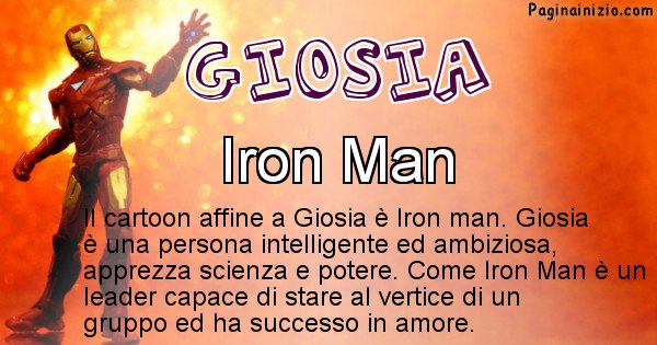 Giosia - Personaggio dei cartoni associato a Giosia