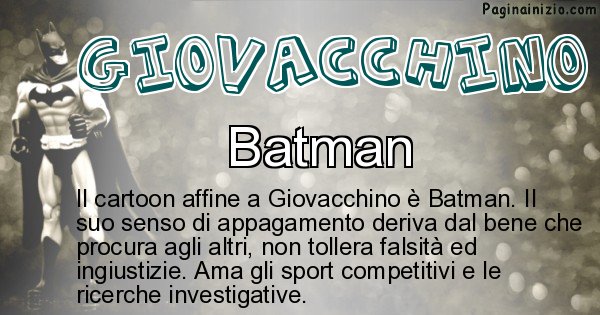 Giovacchino - Personaggio dei cartoni associato a Giovacchino