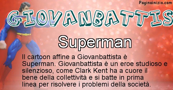 Giovanbattista - Personaggio dei cartoni associato a Giovanbattista