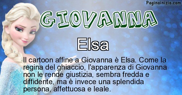 Giovanna - Personaggio dei cartoni associato a Giovanna