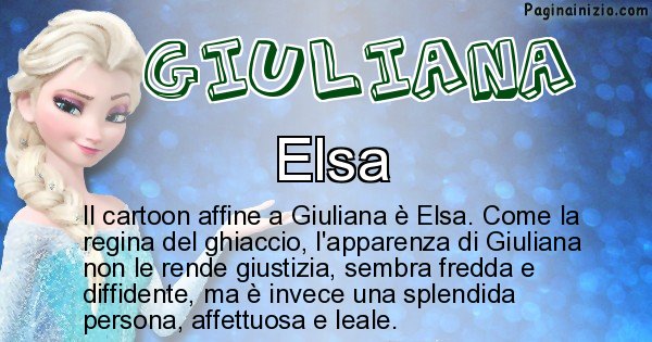 Giuliana - Personaggio dei cartoni associato a Giuliana