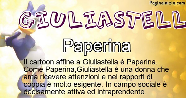 Giuliastella - Personaggio dei cartoni associato a Giuliastella