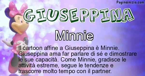 Giuseppina - Personaggio dei cartoni associato a Giuseppina
