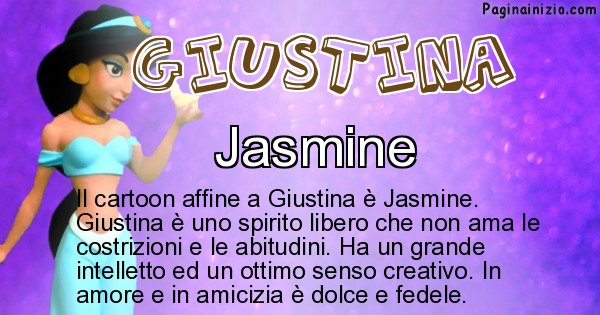 Giustina - Personaggio dei cartoni associato a Giustina