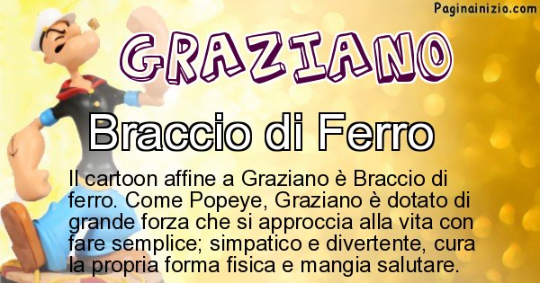 Graziano - Personaggio dei cartoni associato a Graziano