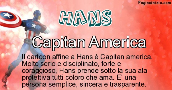 Hans - Personaggio dei cartoni associato a Hans
