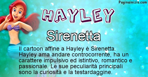 Hayley - Personaggio dei cartoni associato a Hayley