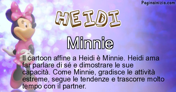 Heidi - Personaggio dei cartoni associato a Heidi