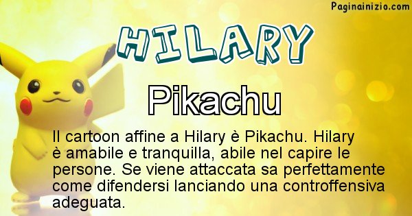 Hilary - Personaggio dei cartoni associato a Hilary