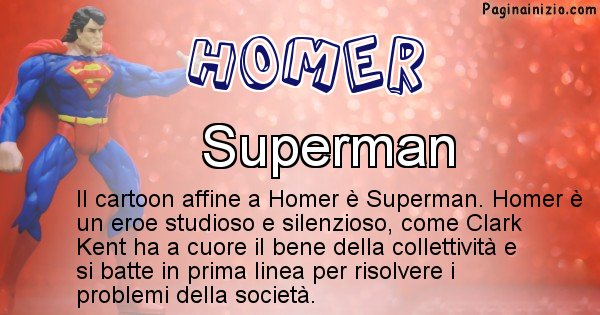 Homer - Personaggio dei cartoni associato a Homer