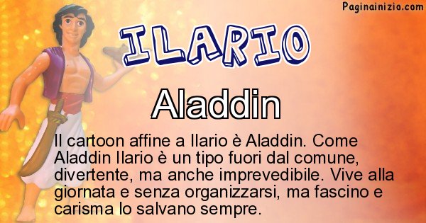 Ilario - Personaggio dei cartoni associato a Ilario