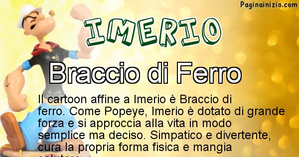 Imerio - Personaggio dei cartoni associato a Imerio