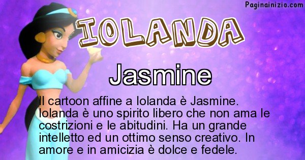 Iolanda - Personaggio dei cartoni associato a Iolanda