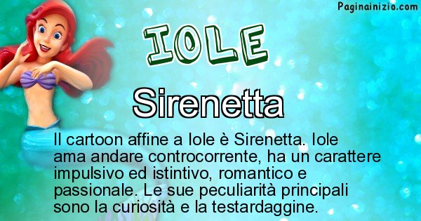 Iole - Personaggio dei cartoni associato a Iole